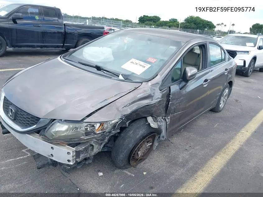 2015 HONDA CIVIC VIN 19XFB2F59FE095774 — фото 6