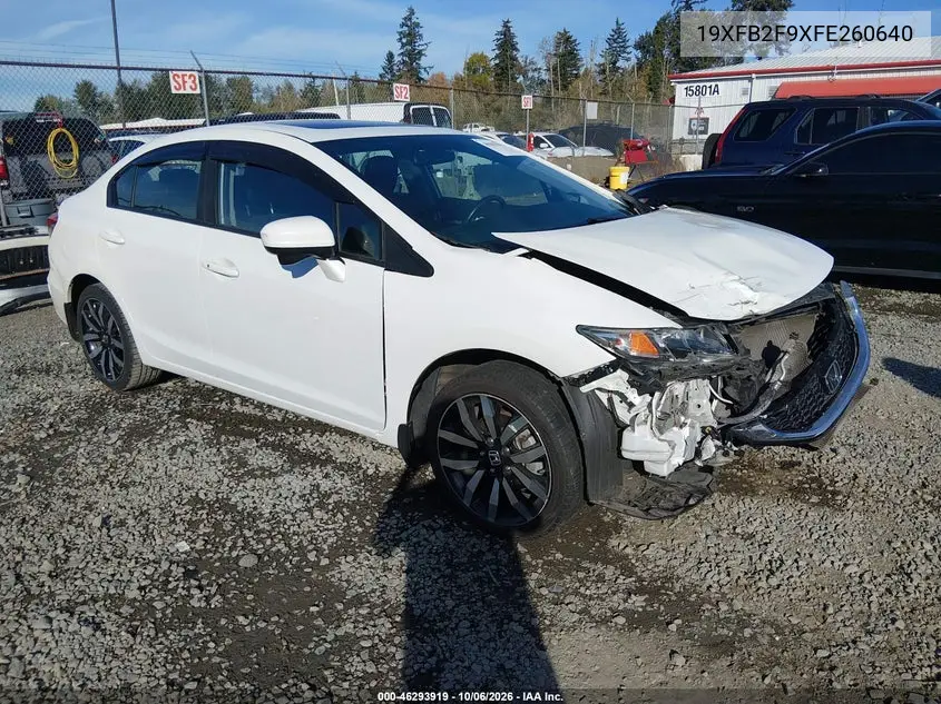 HONDA CIVIC 2015, VIN 19XFB2F9XFE260640