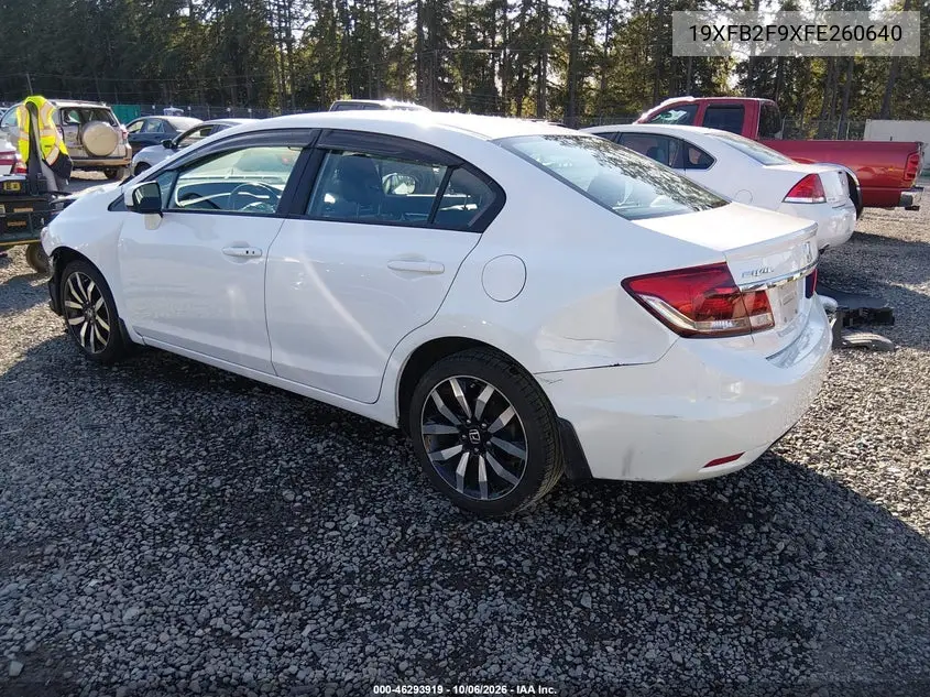 2015 HONDA CIVIC VIN 19XFB2F9XFE260640 — фото 3