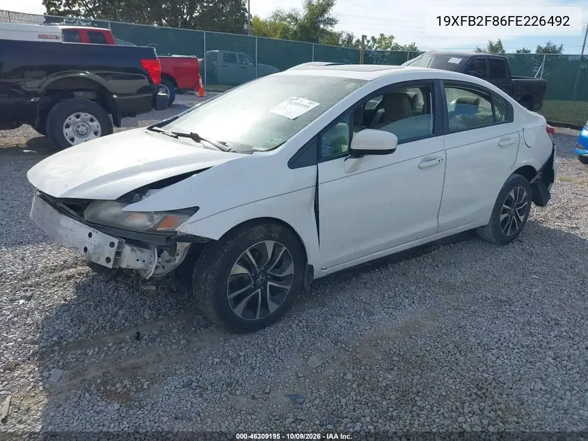 2015 HONDA CIVIC VIN 19XFB2F86FE226492 — фото 2