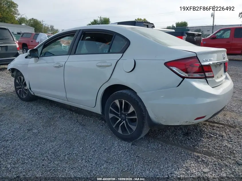 2015 HONDA CIVIC VIN 19XFB2F86FE226492 — фото 3