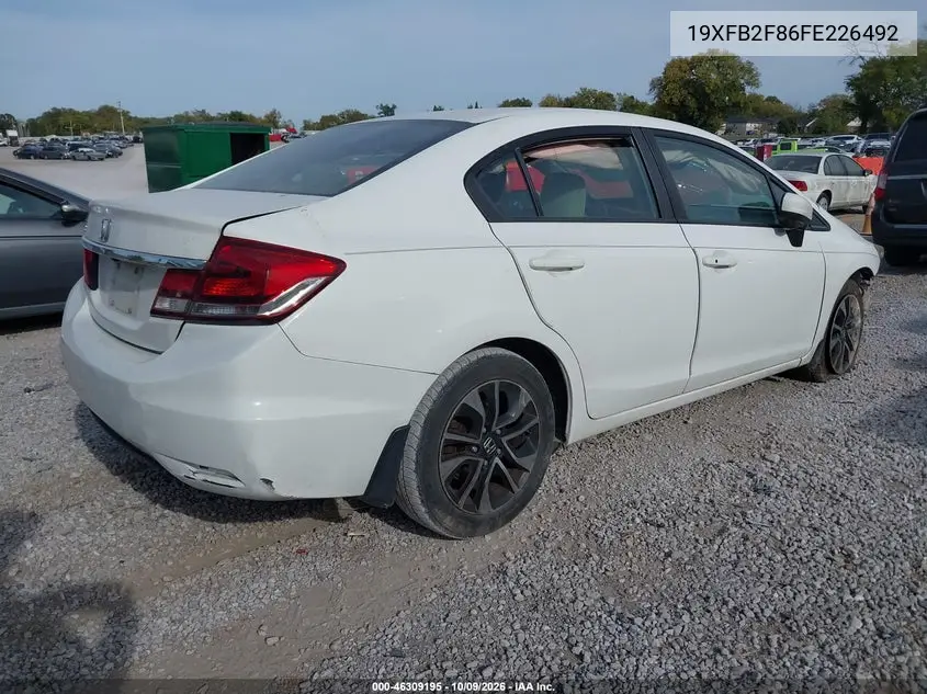 2015 HONDA CIVIC VIN 19XFB2F86FE226492 — фото 4