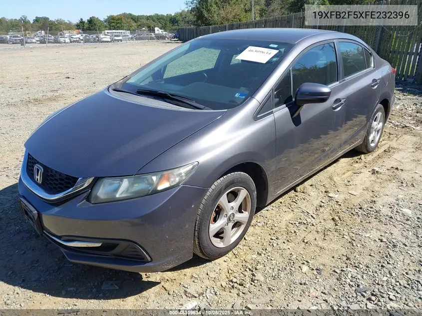 2015 HONDA CIVIC VIN 19XFB2F5XFE232396 — фото 2