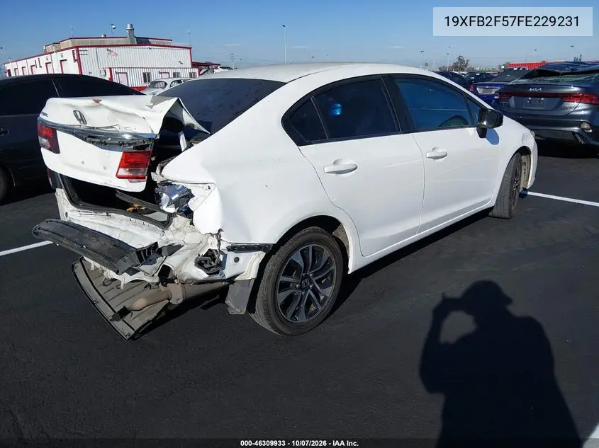 2015 HONDA CIVIC VIN 19XFB2F57FE229231 — фото 4