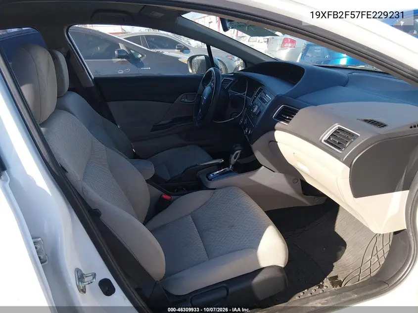 2015 HONDA CIVIC VIN 19XFB2F57FE229231 — фото 5