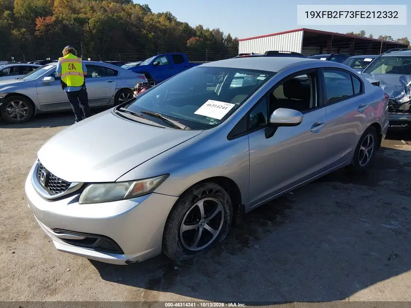 2015 HONDA CIVIC VIN 19XFB2F73FE212332 — фото 2