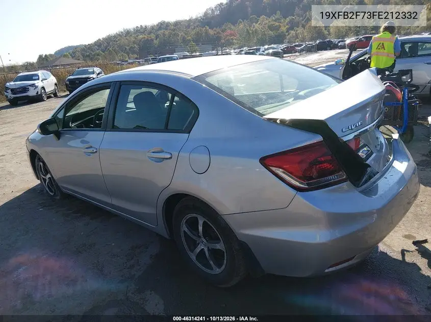 2015 HONDA CIVIC VIN 19XFB2F73FE212332 — фото 3