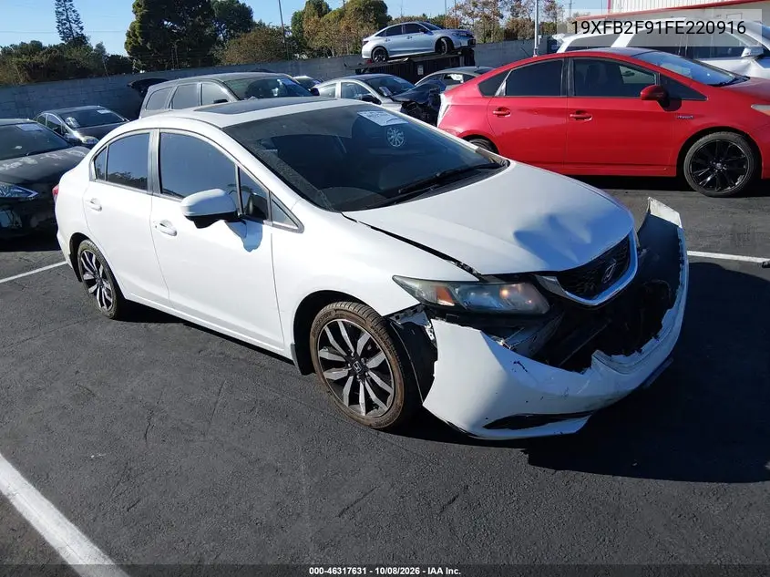 HONDA CIVIC 2015, VIN 19XFB2F91FE220916