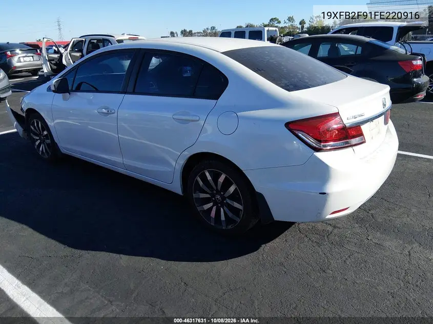 2015 HONDA CIVIC VIN 19XFB2F91FE220916 — фото 3