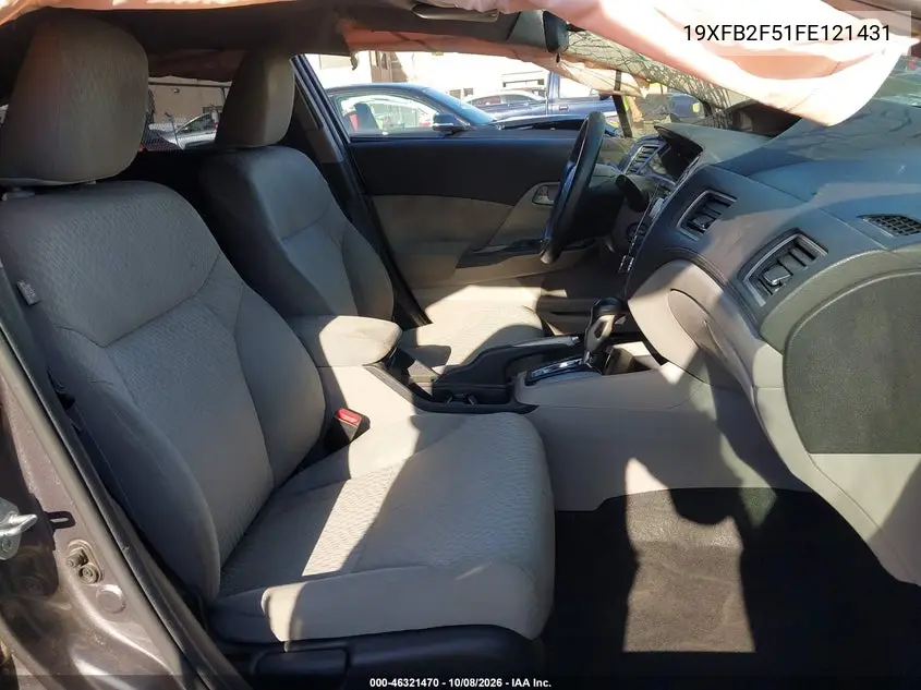 2015 HONDA CIVIC VIN 19XFB2F51FE121431 — фото 5