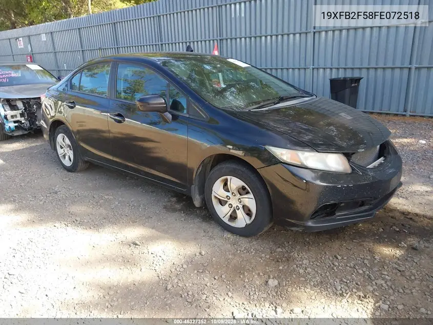 HONDA CIVIC 2015, VIN 19XFB2F58FE072518