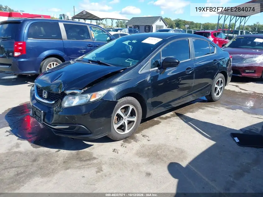 2015 HONDA CIVIC VIN 19XFB2F74FE284074 — фото 2