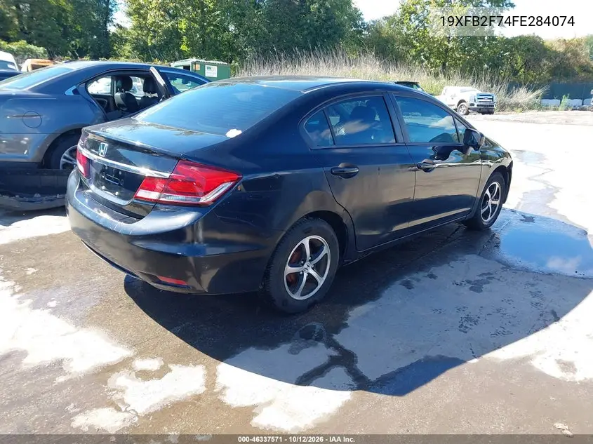2015 HONDA CIVIC VIN 19XFB2F74FE284074 — фото 4