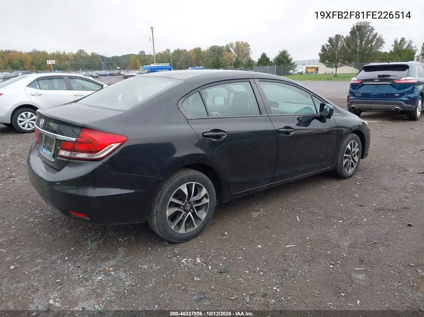 2015 HONDA CIVIC VIN 19XFB2F81FE226514 — фото 4