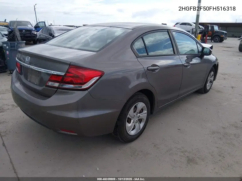 2015 HONDA CIVIC VIN 2HGFB2F50FH516318 — фото 4