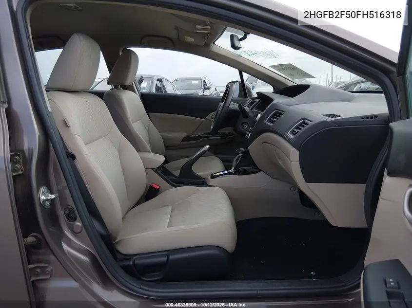 2015 HONDA CIVIC VIN 2HGFB2F50FH516318 — фото 5