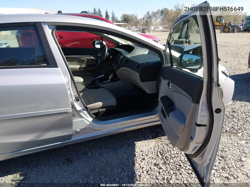 2015 HONDA CIVIC VIN 2HGFB2F98FH516649 — фото 5