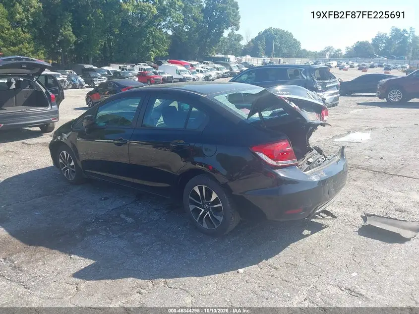 2015 HONDA CIVIC VIN 19XFB2F87FE225691 — фото 3