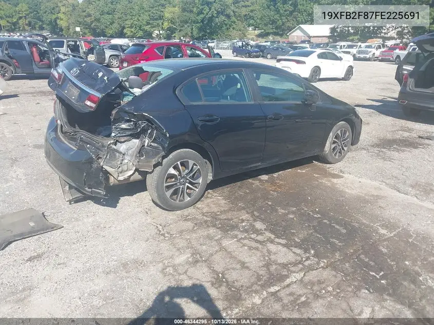 2015 HONDA CIVIC VIN 19XFB2F87FE225691 — фото 4
