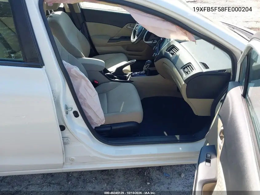 2015 HONDA CIVIC VIN 19XFB5F58FE000204 — фото 5