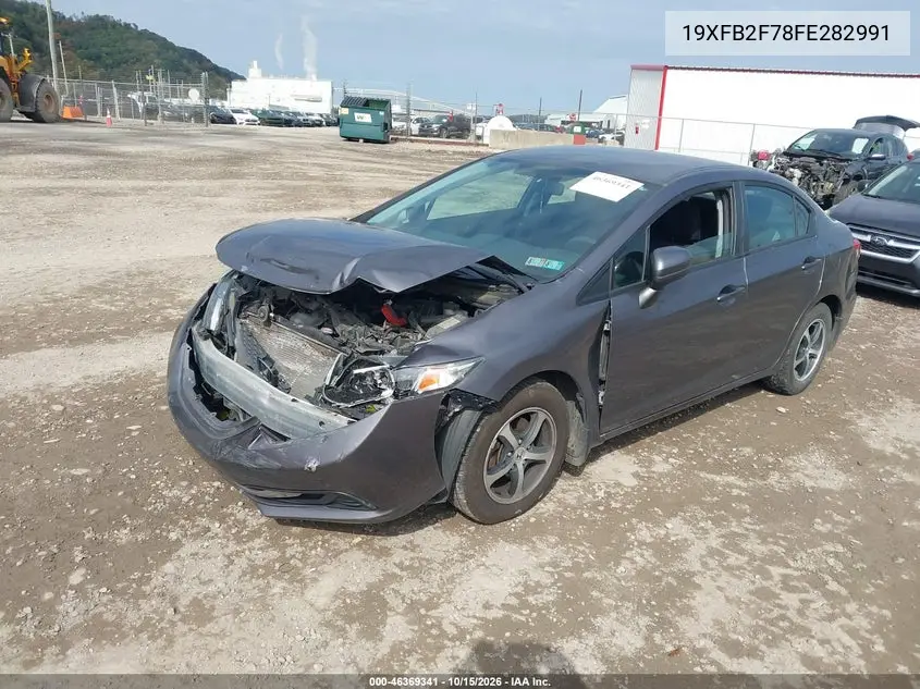 2015 HONDA CIVIC VIN 19XFB2F78FE282991 — фото 2