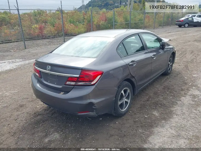 2015 HONDA CIVIC VIN 19XFB2F78FE282991 — фото 4