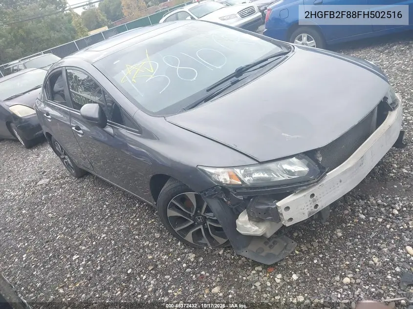 HONDA CIVIC 2015, VIN 2HGFB2F88FH502516