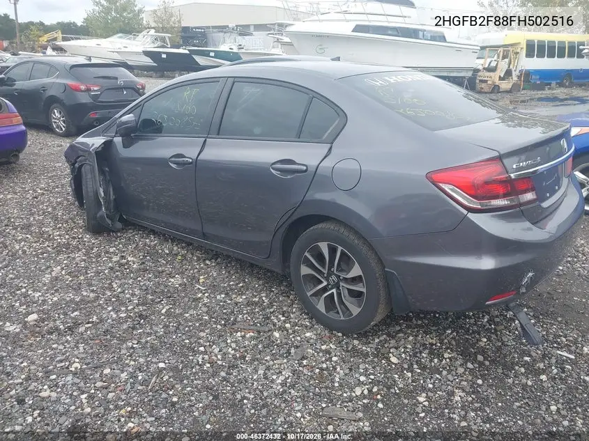 2015 HONDA CIVIC VIN 2HGFB2F88FH502516 — фото 3