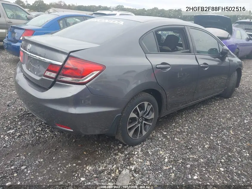 2015 HONDA CIVIC VIN 2HGFB2F88FH502516 — фото 4