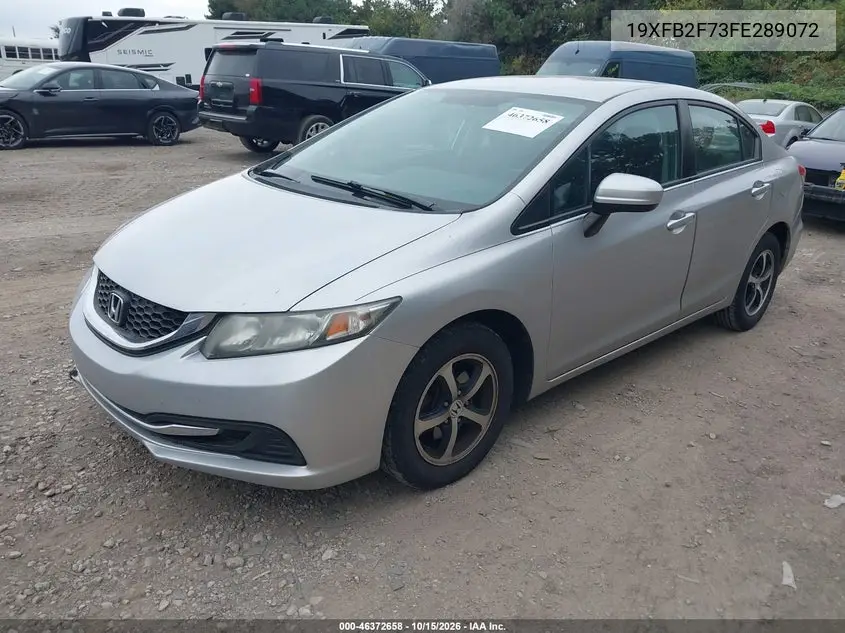 2015 HONDA CIVIC VIN 19XFB2F73FE289072 — фото 2