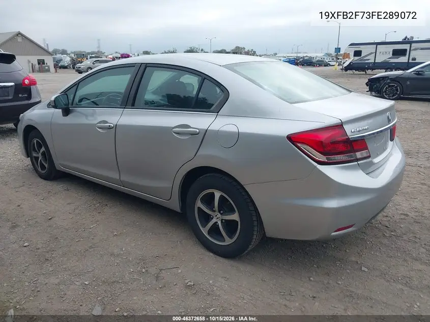 2015 HONDA CIVIC VIN 19XFB2F73FE289072 — фото 3