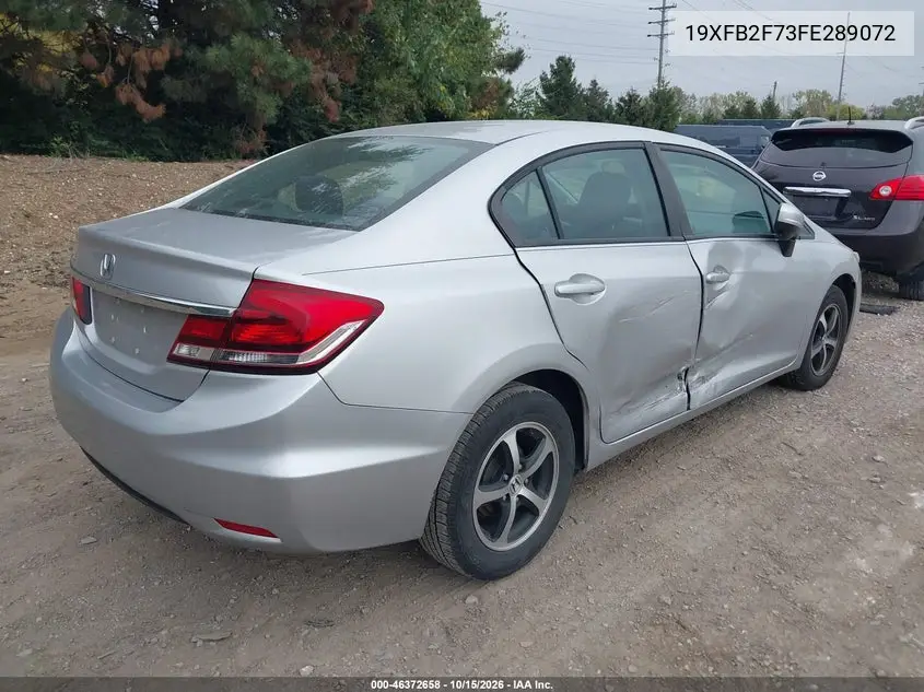 2015 HONDA CIVIC VIN 19XFB2F73FE289072 — фото 4