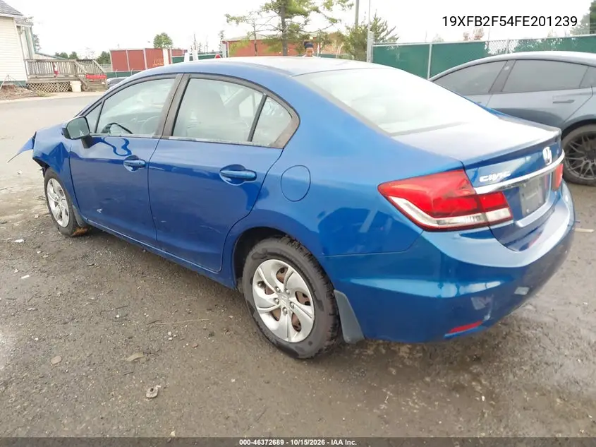 2015 HONDA CIVIC VIN 19XFB2F54FE201239 — фото 3