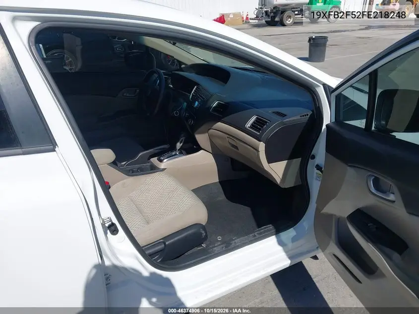 2015 HONDA CIVIC VIN 19XFB2F52FE218248 — фото 5