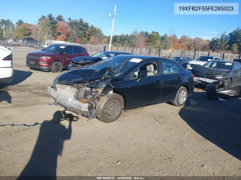 2015 HONDA CIVIC VIN 19XFB2F55FE285023 — фото 2