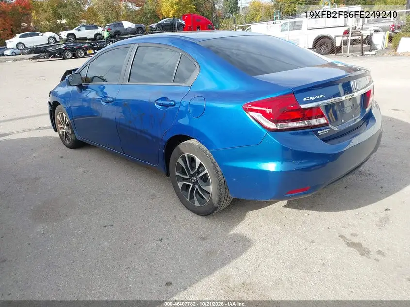 2015 HONDA CIVIC VIN 19XFB2F86FE249240 — фото 3