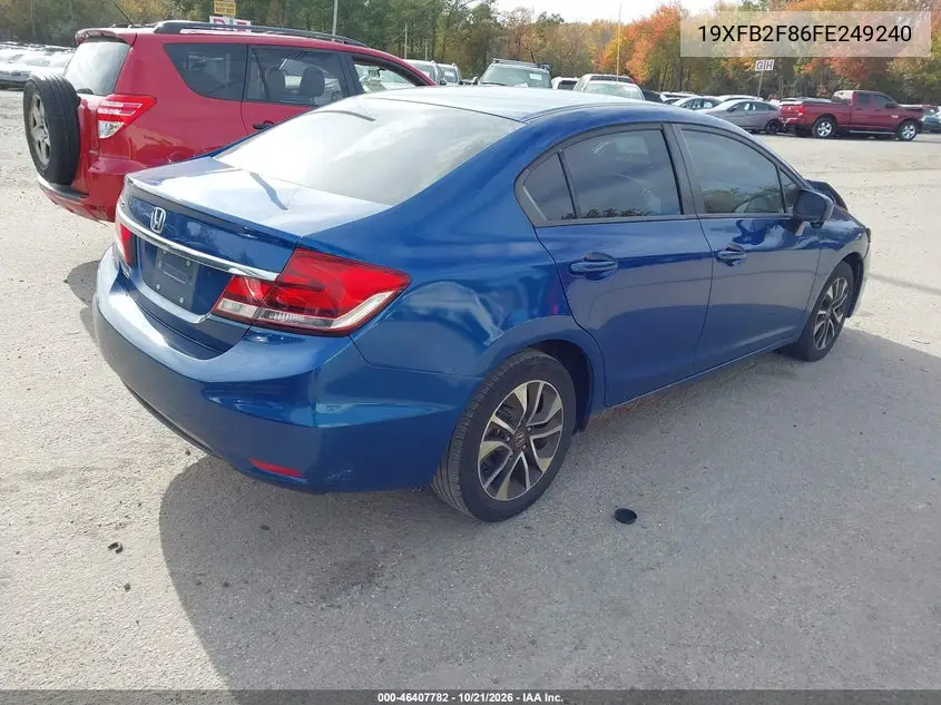 2015 HONDA CIVIC VIN 19XFB2F86FE249240 — фото 4