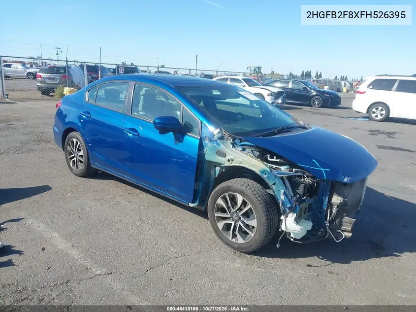 HONDA CIVIC 2015, VIN 2HGFB2F8XFH526395