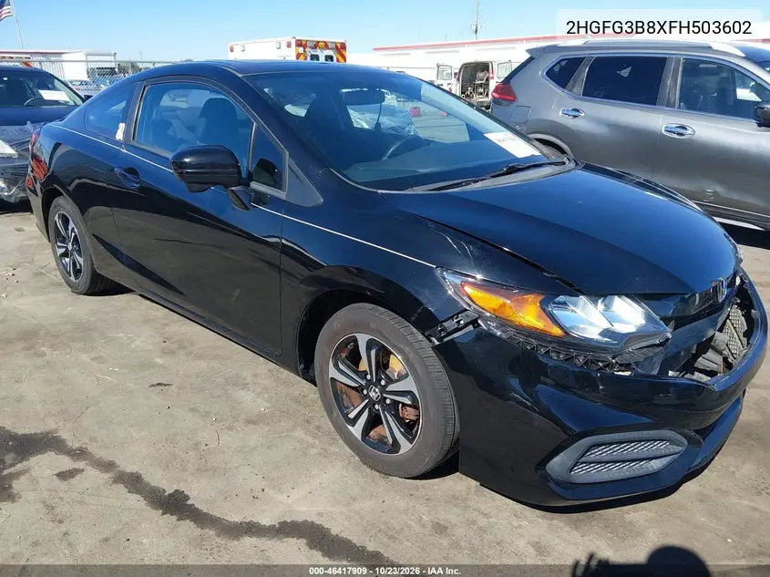 HONDA CIVIC 2015, VIN 2HGFG3B8XFH503602