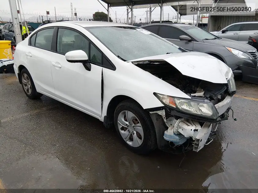HONDA CIVIC 2015, VIN 2HGFB2F50FH500250