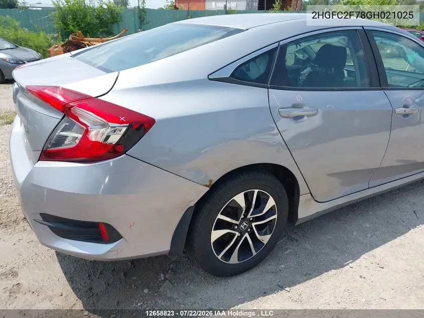 2016 HONDA CIVIC VIN 2HGFC2F78GH021025 — фото 19