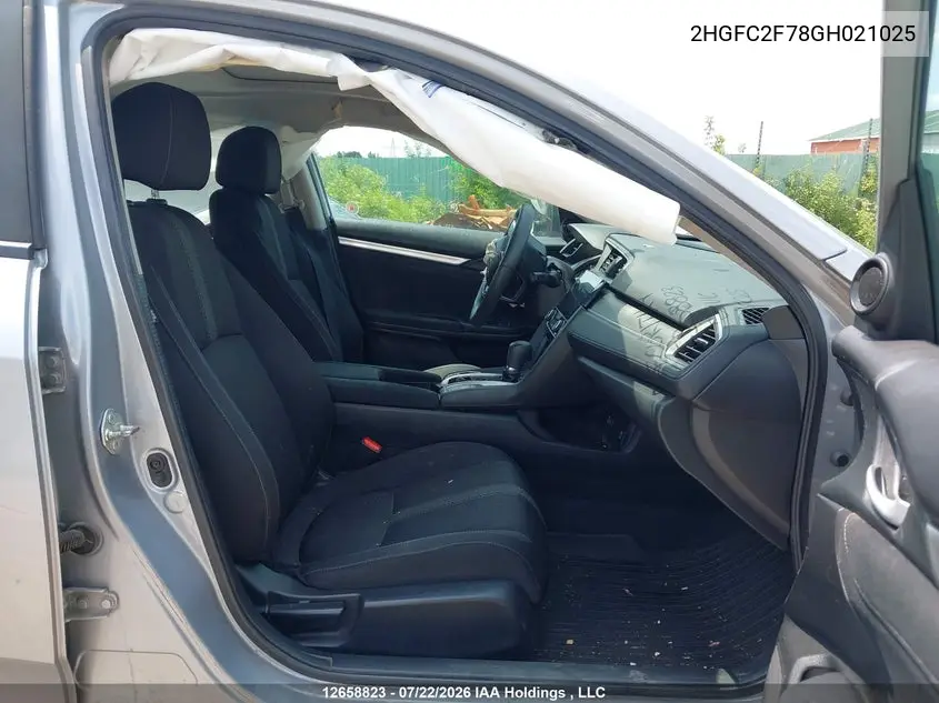 2016 HONDA CIVIC VIN 2HGFC2F78GH021025 — фото 5