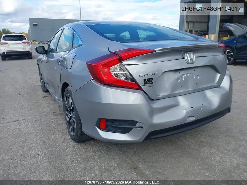 2016 HONDA CIVIC VIN 2HGFC1F48GH104017 — фото 21