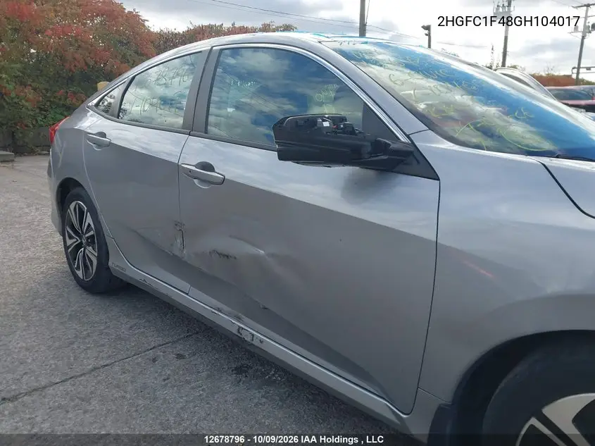 2016 HONDA CIVIC VIN 2HGFC1F48GH104017 — фото 22