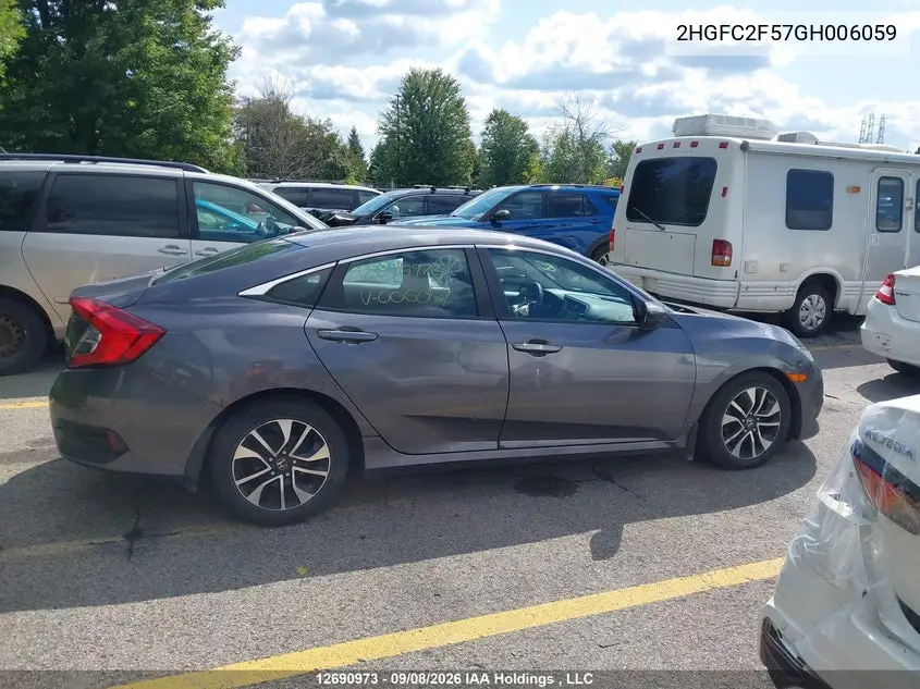 2016 HONDA CIVIC VIN 2HGFC2F57GH006059 — фото 13