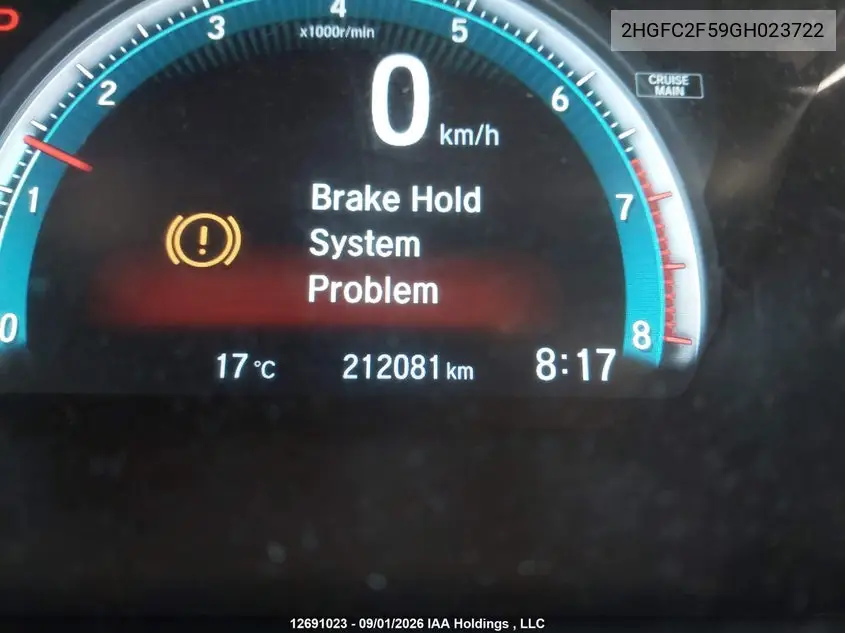 2016 HONDA CIVIC VIN 2HGFC2F59GH023722 — фото 16