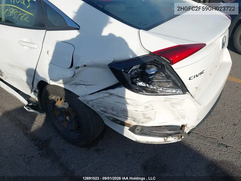 2016 HONDA CIVIC VIN 2HGFC2F59GH023722 — фото 19