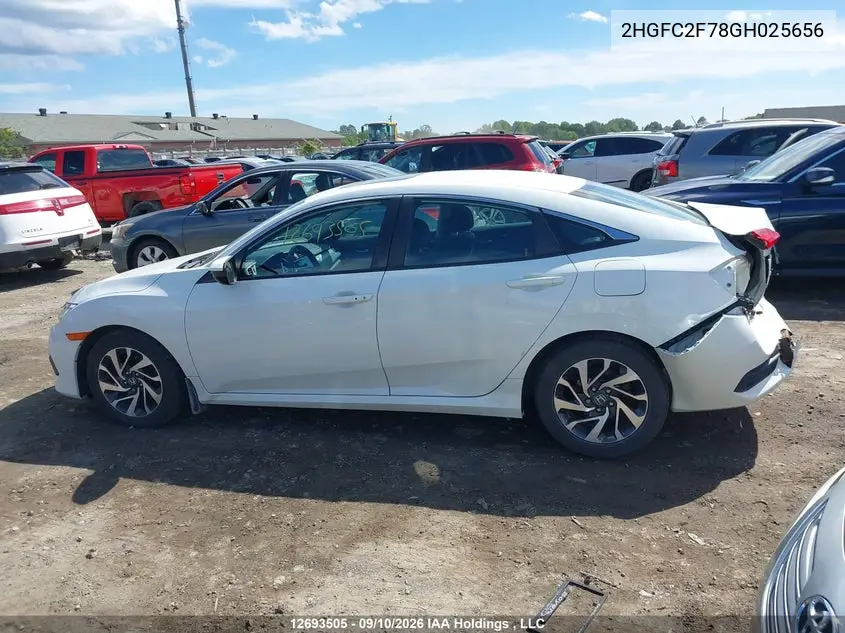 2016 HONDA CIVIC VIN 2HGFC2F78GH025656 — фото 14