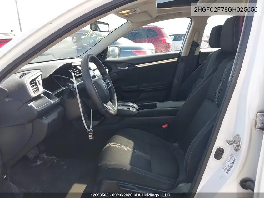 2016 HONDA CIVIC VIN 2HGFC2F78GH025656 — фото 17