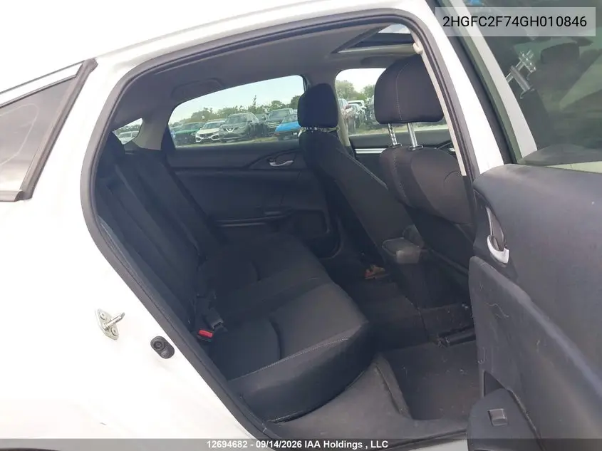 2016 HONDA CIVIC VIN 2HGFC2F74GH010846 — фото 8
